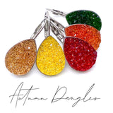 Big as Texas Autumn Teardrop Dangles -Fall Earrings
