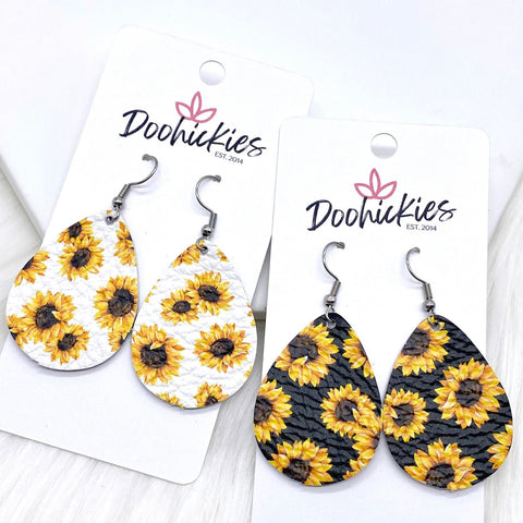1.5" Sunflower Itty Bitties -Earrings