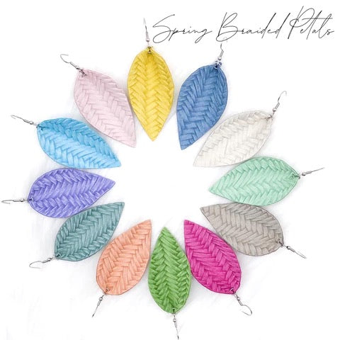 2.5" Spring Braided Petals -Earrings
