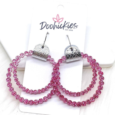 2" Pretty in Pearls (leather & acrylic) -Earrings