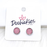 8mm Lil' Sparkles in Stainless Steel Settings -Summer Earrings