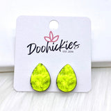 Big as Texas Neon Teardrops -Summer Earrings