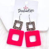 2" Neon Wild Side Acrylic Cubies- Summer Earrings