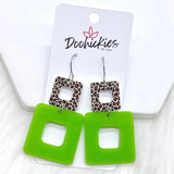 2" Neon Wild Side Acrylic Cubies- Summer Earrings