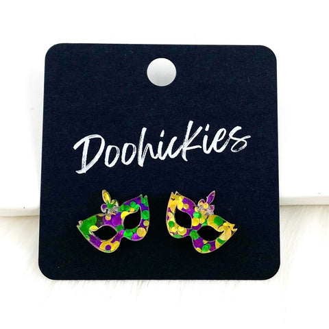 Mardi Gras Mask Studs -Earrings