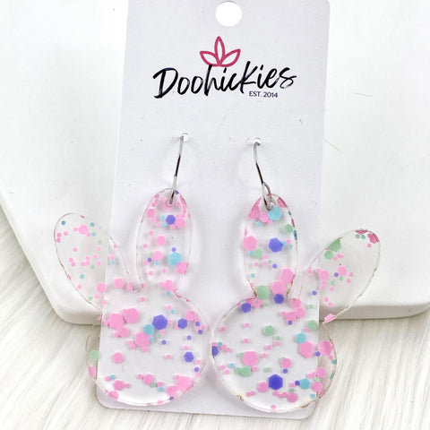 2.5" Pastel Splatter Confetti Bunny Heads