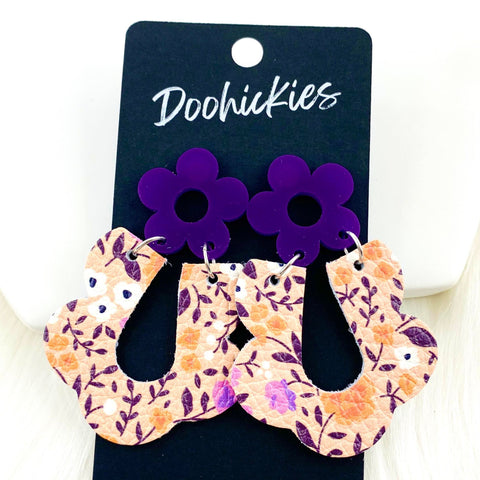 2.5" Ditzy Floral Loopies -Spring Earrings