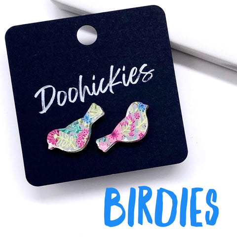 Floral Birdie Studs