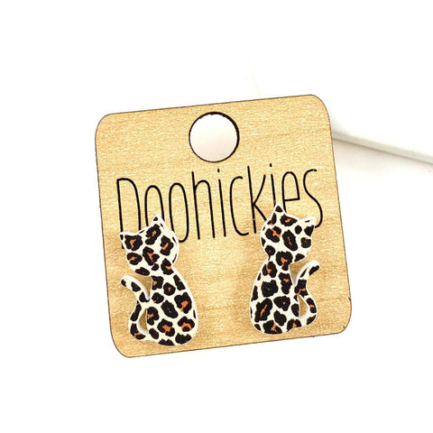 20mm Kitty Cat Studs - Cat Earrings