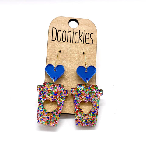 2" School Bus Acrylics - Back to School Teacher Earrings (Copy)
