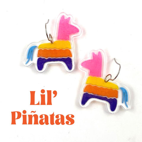 1.5" Colorful Colored Pinata Acrylics -Cinco de Mayo Earrings