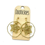 Spirit Glitter Star Dangles - School Spirit Acrylic Earrings - 9 Color Options