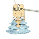 Holly Jolly Fringy Trees - Christmas Earrings
