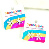 Shimmer and Glitter Snowflake Christmas Stud Earrings