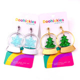 Christmas Snow Globe Acrylic Earring Collection