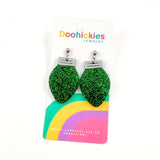 Traditional Glitter Christmas Light Bulb Earring Collection