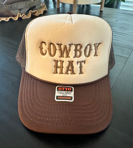 Cowboy Hat Embroidered Trucker Hat - PLEASE ALLOW 3-5 BUSINESS DAYS FOR SHIPPING