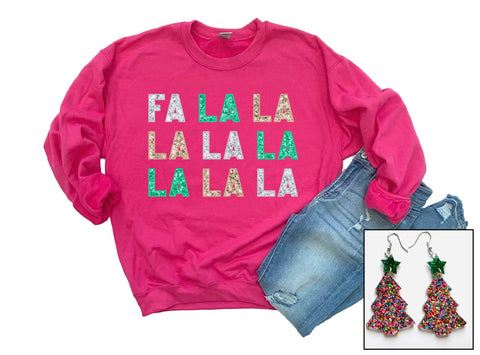 Fa La La La La (Glitter Look) - PLEASE ALLOW 3-5 BUSINESS DAYS FOR SHIPPING