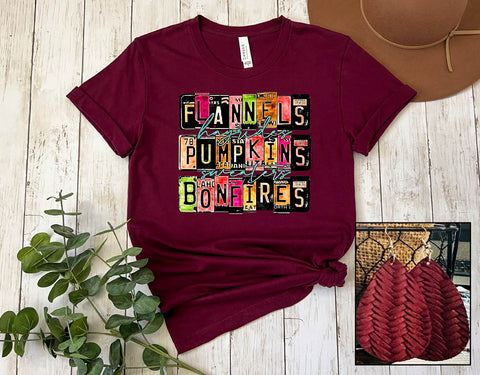 Fall Things- License Plates - PLEASE ALLOW 3-5 DAYS FOR SHIPPING