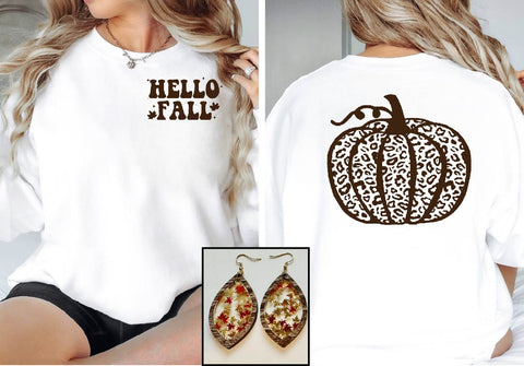 Hello Fall- Leopard Pumpkin - PLEASE ALLOW 3-5 DAYS FOR SHIPPING