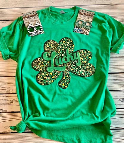 Lucky Leopard Shamrock- PLEASE ALLOW 3-5 BUSINESS DAYS FOR SHIPPING