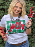 Jolly Plaid Tee - PLEASE ALLOW 3-5 BUSINESS DAYS FOR SHIPPING