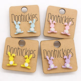 Pastel Floppy Ear Bunny Stud Collection - Easter Earrings