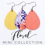 1.5" Floral Mini Collecion (leather) -Earrings