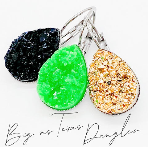 Big as Texas Teardrop Dangles: Green Collection -Earrings