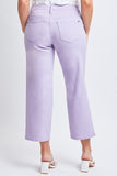 The Sadie Lavender Mid-Rise Hyper Stretch Wide Leg Crop Pants