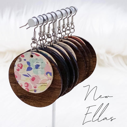 The New Ella Collection (wood & cork) -Earrings