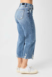 Judy Blue High Waisted Wide Leg Cropped Jeans