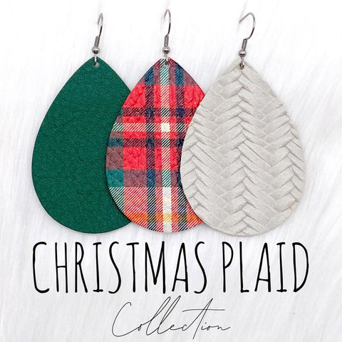 2.5" Christmas Plaid Mini Collection -Earrings