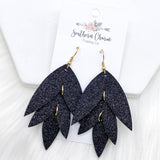 3" Glittery New Years Lilli Belles - New Years Earrings