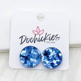 18mm Glitter Drops -Earrings