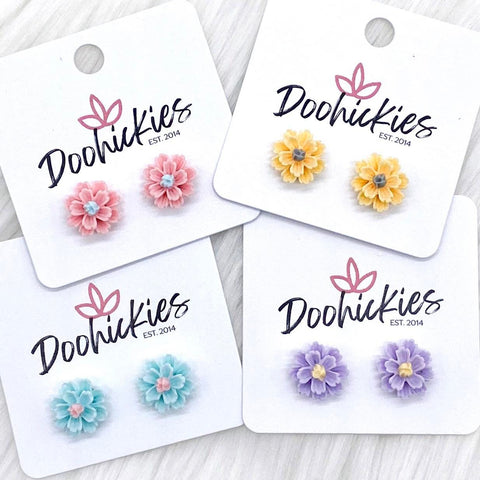 12mm Spring Wildflower Dayzz Studs -Earrings
