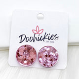 18mm Glitter Drops -Earrings