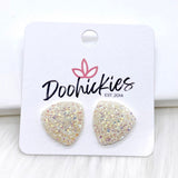 16mm Glittery Spring Triangles -Earrings