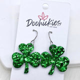 1.25" Itty Bitty Shamrocks -Earrings