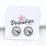 12mm Marble Singles -Earrings