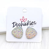 16mm Glittery Spring Triangles -Earrings