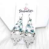 2.5" Pastel Green Leopard Gnome -Earrings