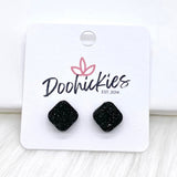 10mm Glitter Square Singles -Earrings