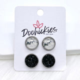 12mm Marble Duos -Earrings