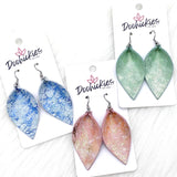 2" Shimmery Marble Small Petals -Earrings