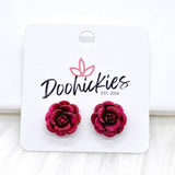 14mm Rose Singles -Earrings