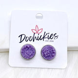 12mm Bright Crystal Studs in Stainless Steel Settings -Summer Earrings