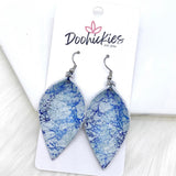 2" Shimmery Marble Small Petals -Earrings