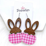 3" Hatching Hares -Earrings