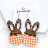 3" Hatching Hares -Earrings